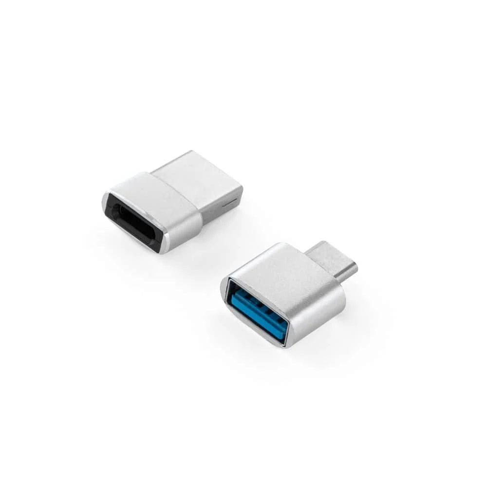 MINSKY. Set med 2 aluminium USB-A / USB-C-adaptrar