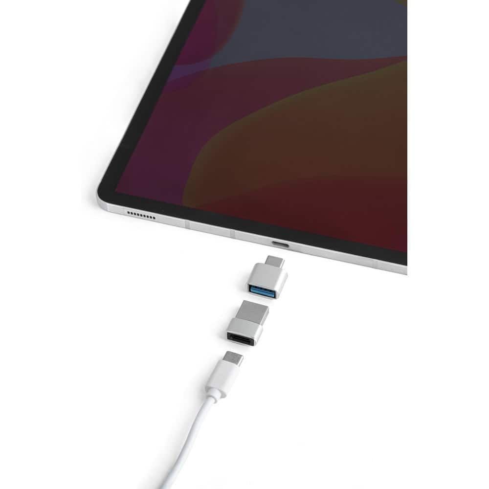 MINSKY. Set med 2 aluminium USB-A / USB-C-adaptrar