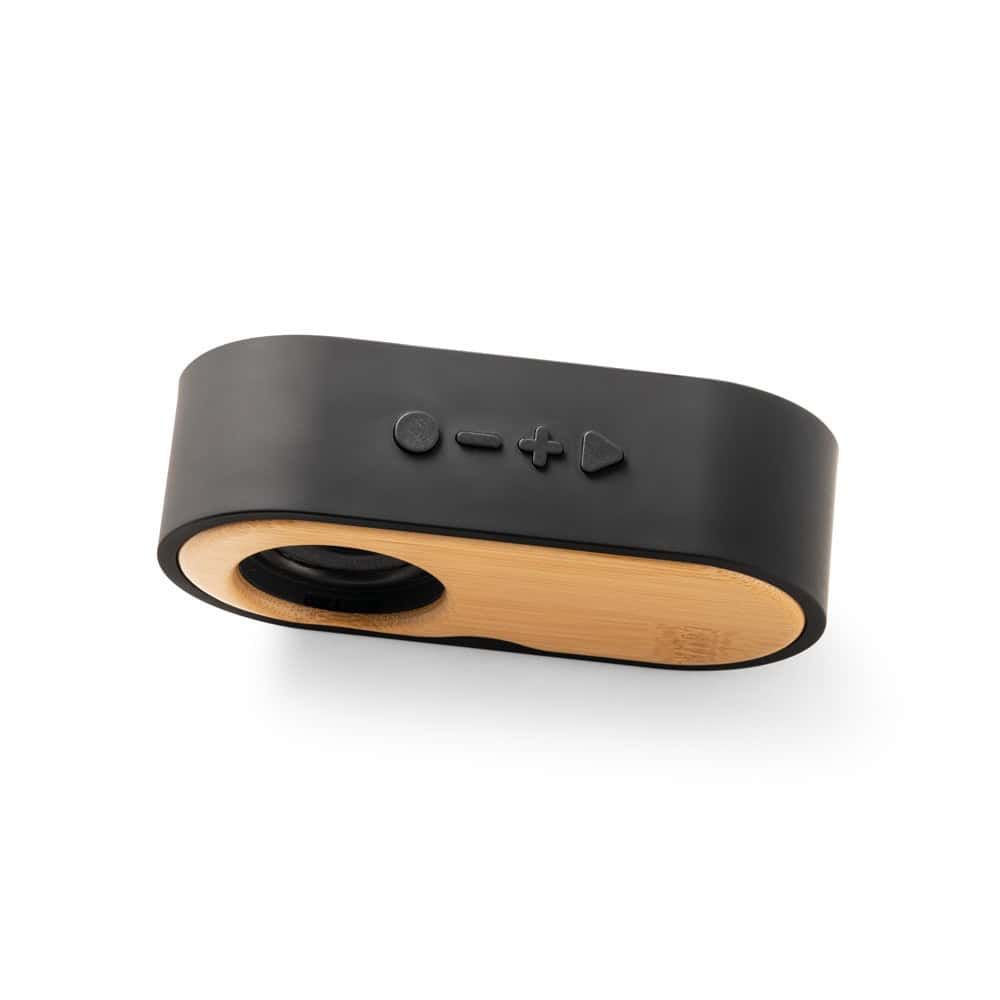 TILLY. Bärbar 3W högtalare med 5 timmars batteritid på bambu och återvunnen ABS (100 % rABS)