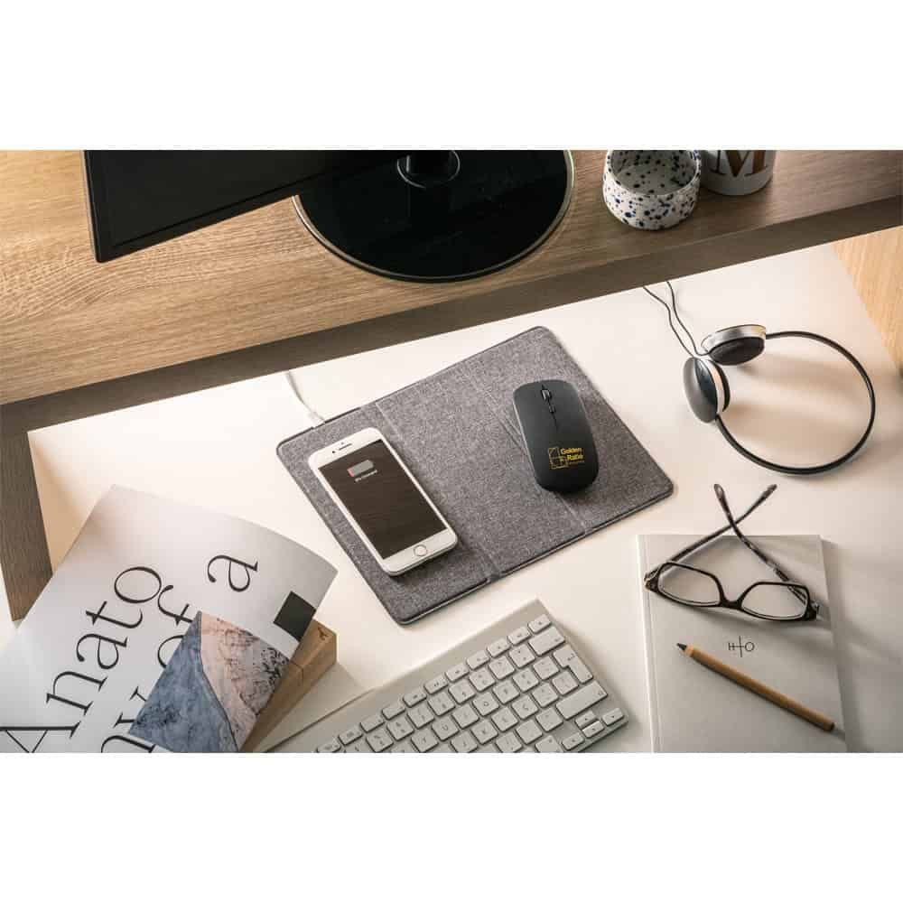 KHAN. Trådlös mus med 500mAh batteri i återvunnen ABS (100 % rABS)