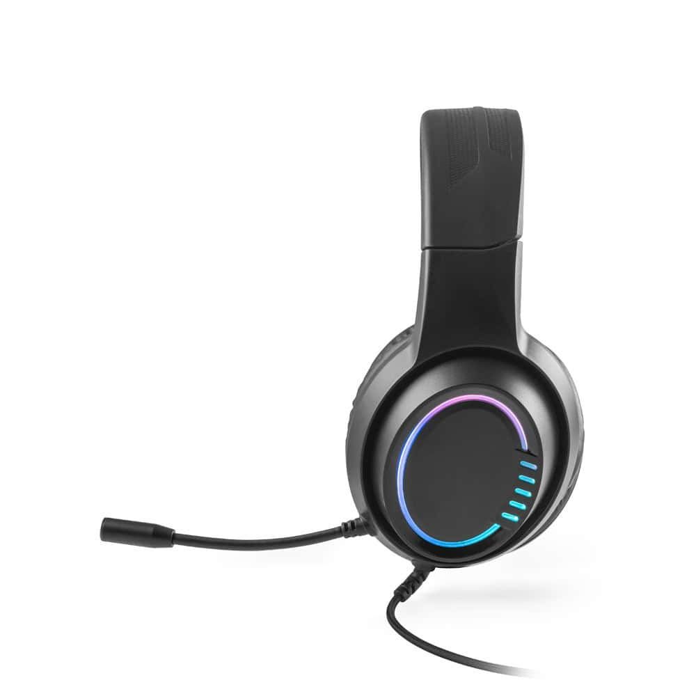 Thorne Headset RGB. ABS-hörlurar med 2m kabel, mikrofon och RGB LED-lampor