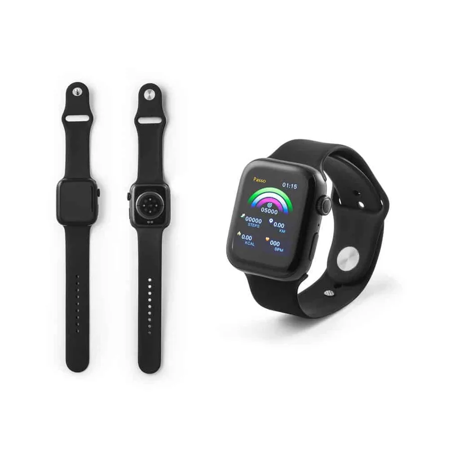 WILES. Smartwatch med 1.85" skärm, IPX4 och 3 dagars batteritid och silikonband