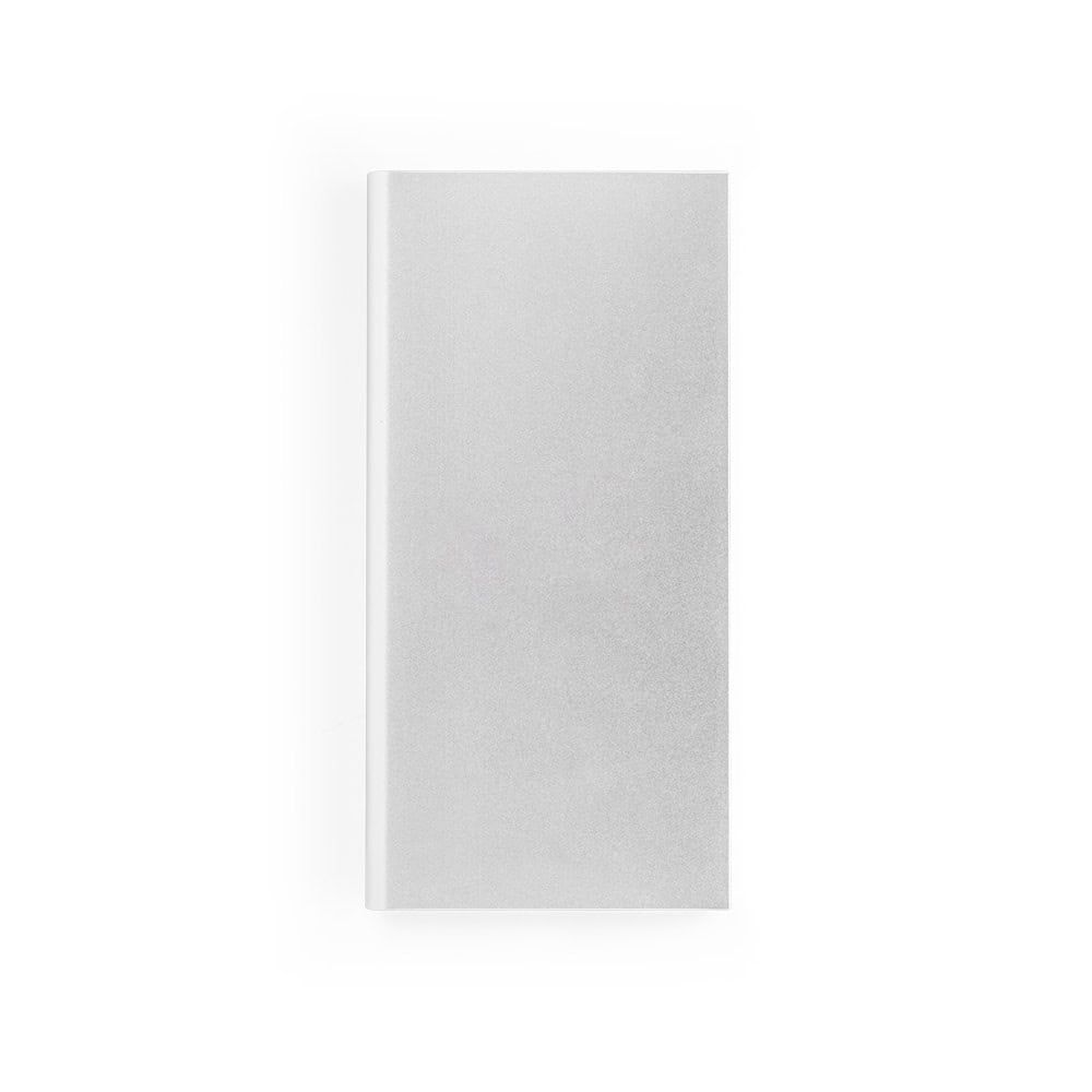 CLERK. 8 000 mAh powerbank med solpanel i 100 % återvunnen aluminium