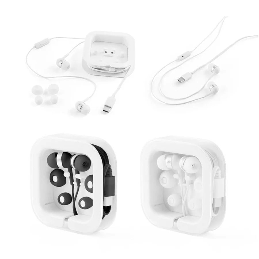 PRESLEY. Hörlurar med 1.2 meter USB-C-kabel och inbyggd ABS-mikrofon