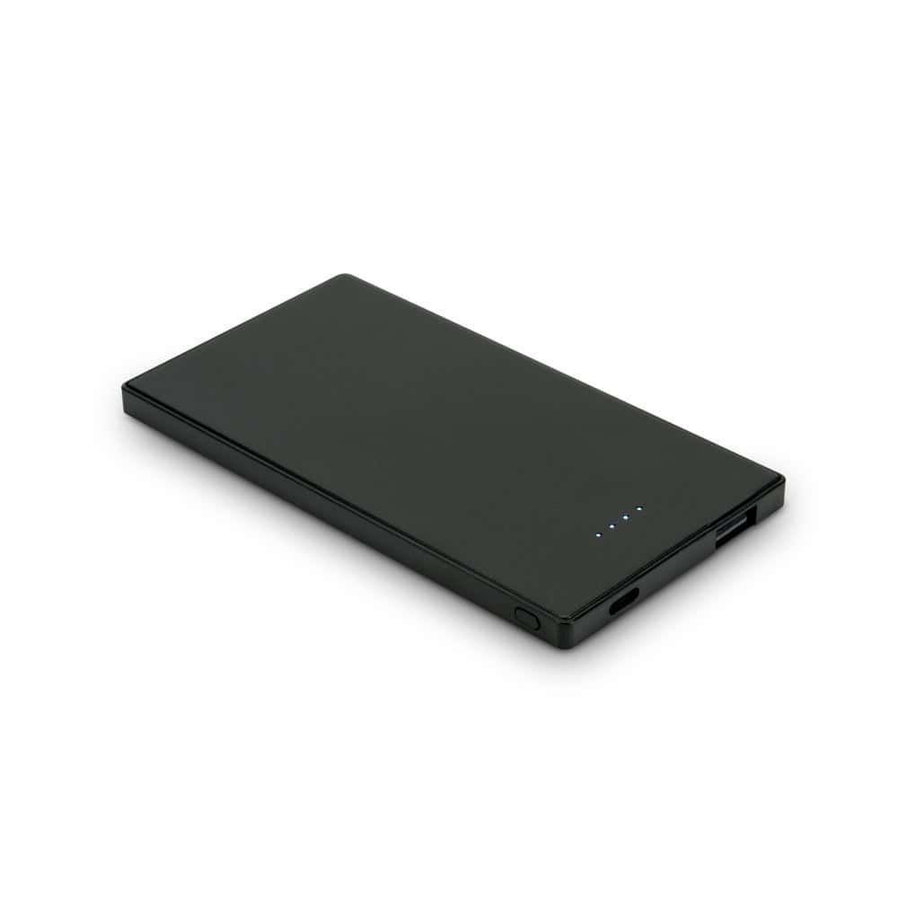 DENNING. 5 000 mAh tunn powerbank i rostfritt stål