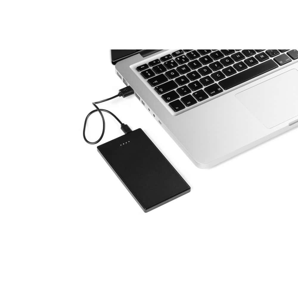DENNING. 5 000 mAh tunn powerbank i rostfritt stål