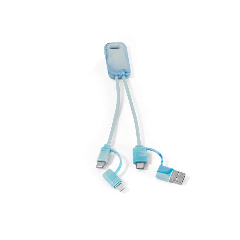 BERNERS. Supersnabb 6-i-1 USB-kabel i återvunnen PET (100 % rPET)