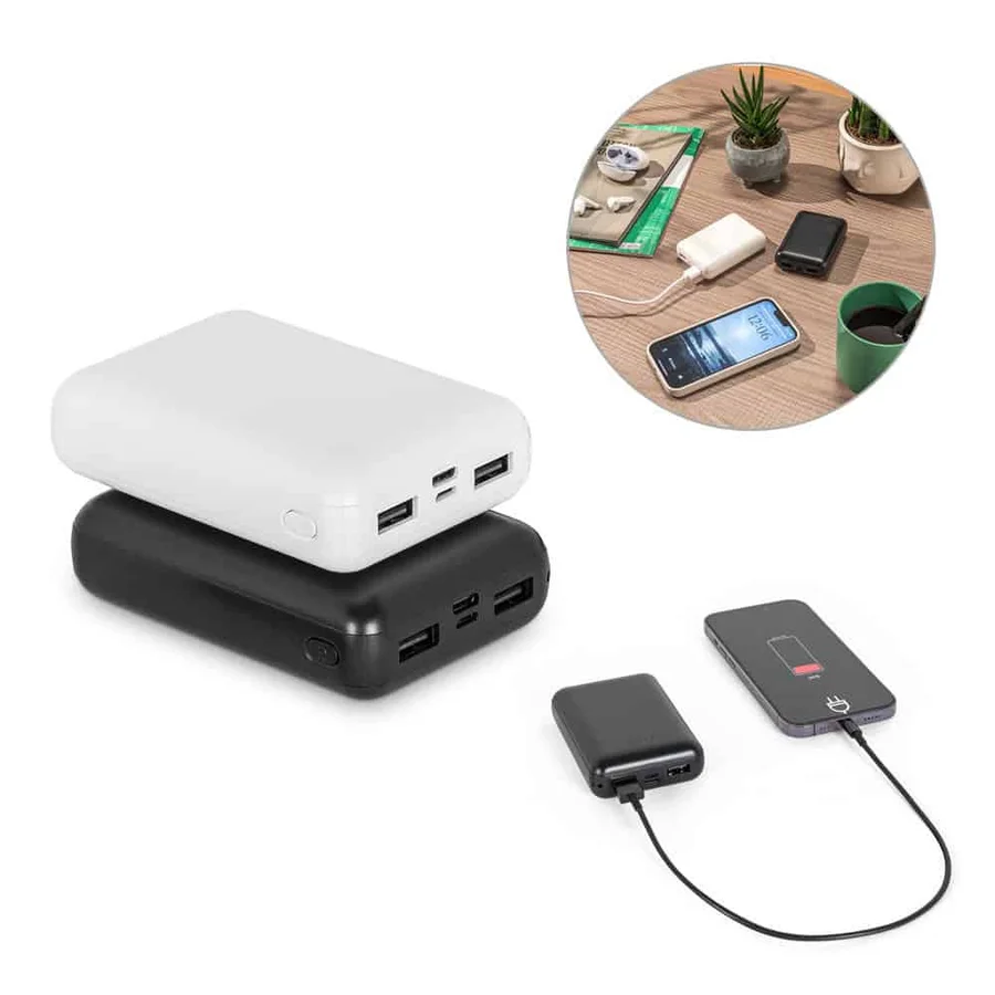 LEAKEY 10. Powerbank 10 000 mAh i återvunnen ABS (100 % rABS)