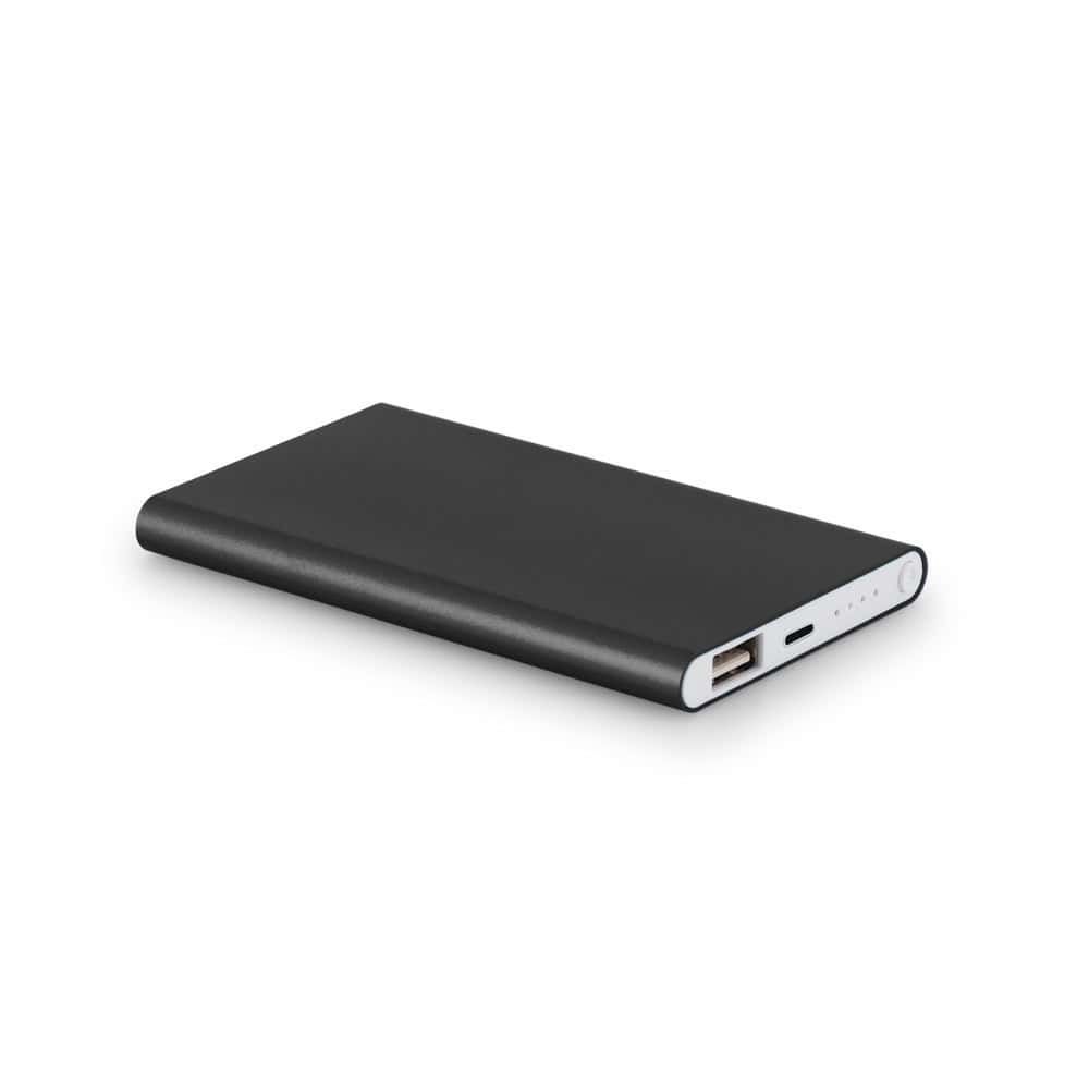 MARCET. Powerbank slimmad 4'000 mAh i återvunnen aluminium (100% rAL) och återvunnen ABS (100 % rABS)