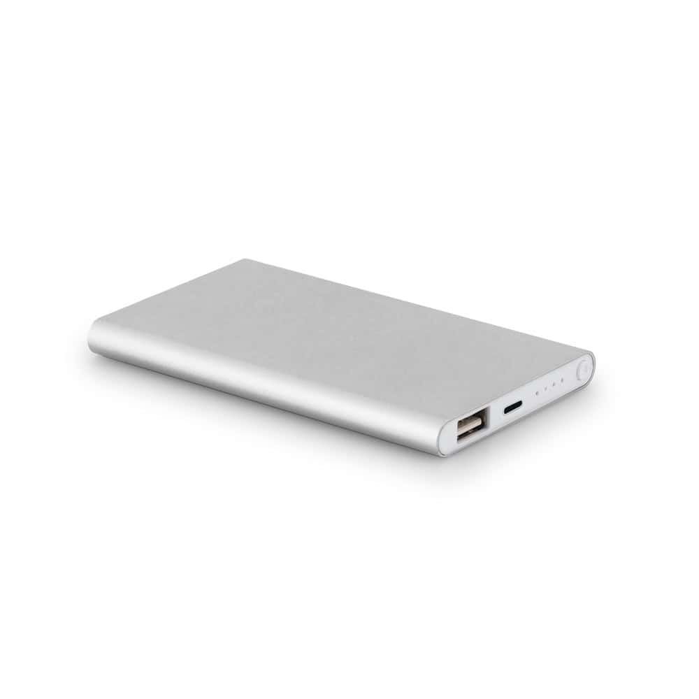 MARCET. Powerbank slimmad 4'000 mAh i återvunnen aluminium (100% rAL) och återvunnen ABS (100 % rABS)