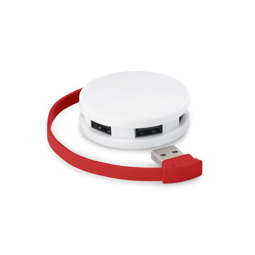 GARDNER. HUB med kabel och 4 USB-A-portar i ABS