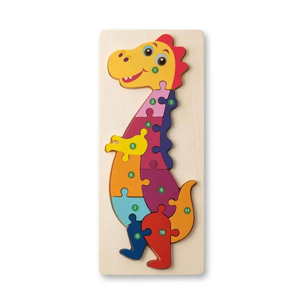 DIPLODOCO. Dinosaurieformat pussel i furuplywood