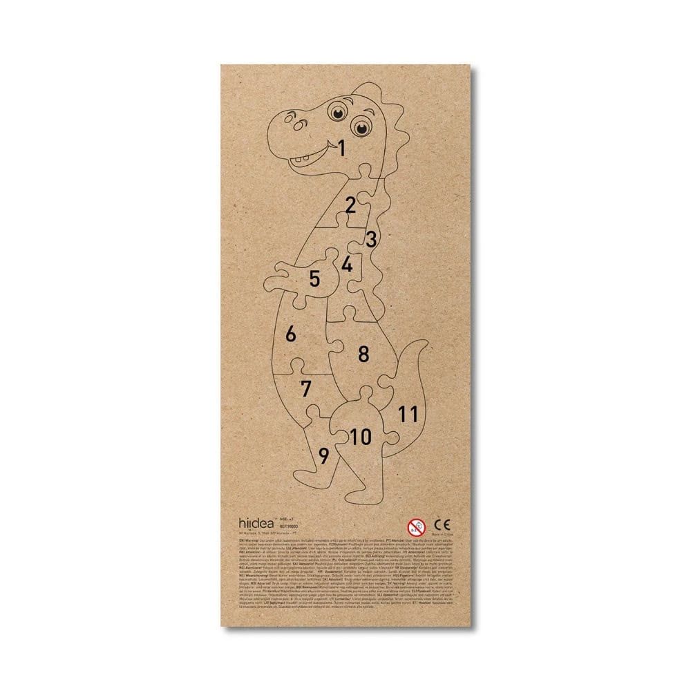 DIPLODOCO. Dinosaurieformat pussel i furuplywood