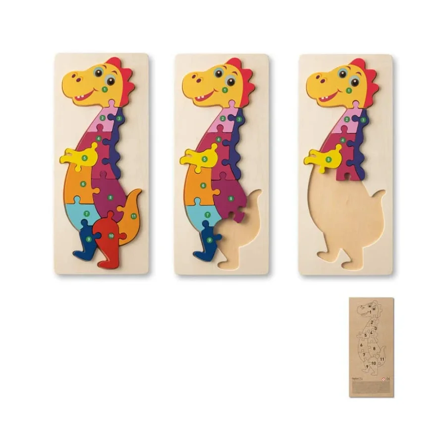 DIPLODOCO. Dinosaurieformat pussel i furuplywood