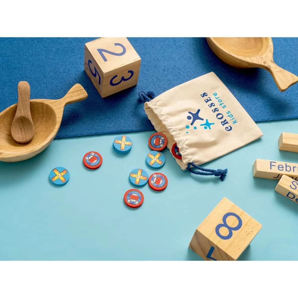 CROSSES. Klassisk 10-delars playwood Luffarschack (Tic Tac Toe)
