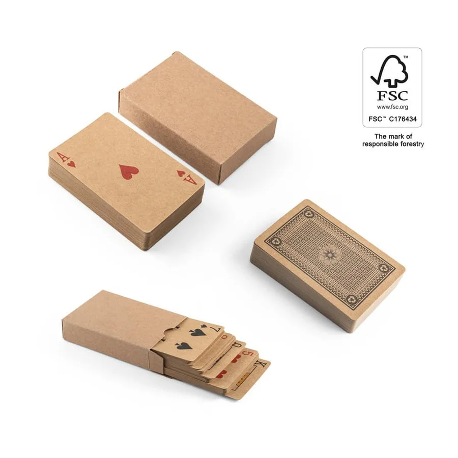 FISCHER. Kortlek med 54 klassiska kort i kraftpapper, av FSC™-certifierat material och andra kontrollerade material