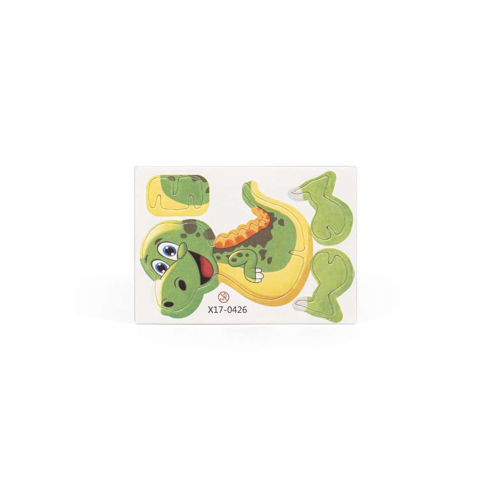 DINOSAURUS. 3D-pussel i papper och EVA i form av en dinosaurie
