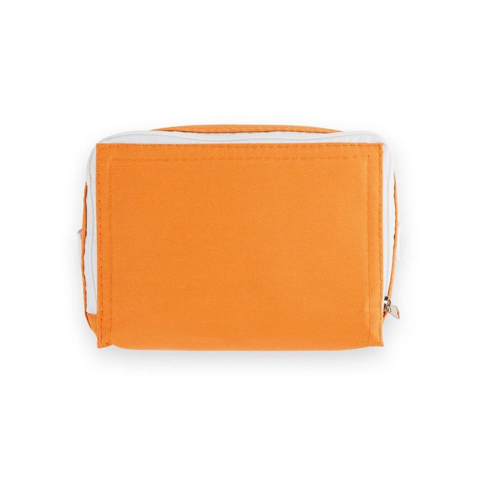 Kylväska 3 L i orange, perfekt för mat och dryck på resan. Tillverkad i slitstark 600D-nylon för hål.