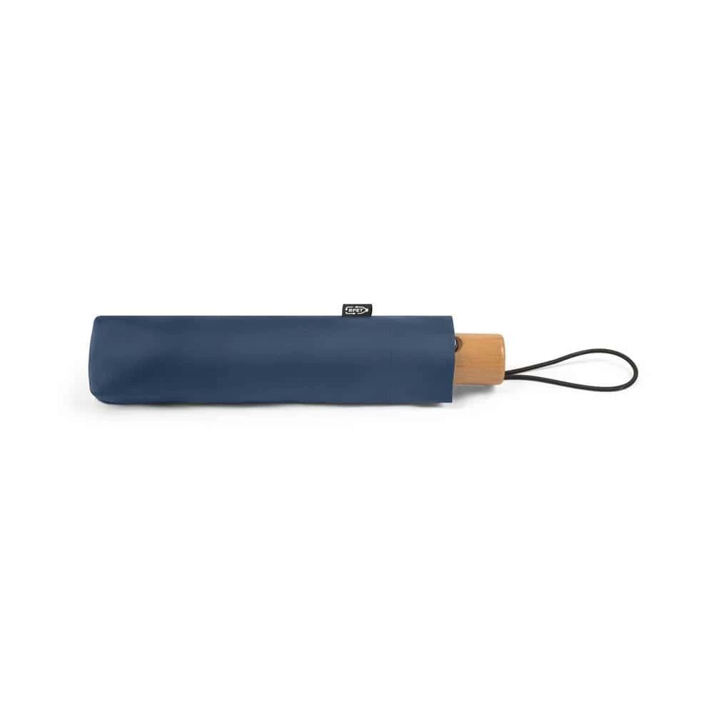 RIVER. Fällbart 190T återvunnen polyester (100% rPET) pongee-paraply med automatisk öppning och stängning