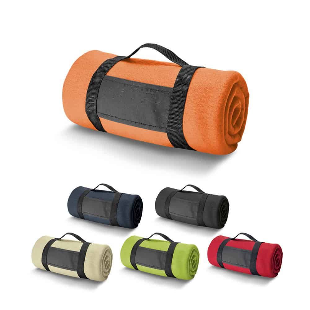 THORPE. Fleecefilt med avtagbart handtag (180 g/m²) – profilreklam med tryck från ExpoTryck