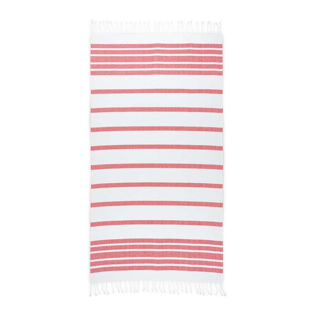 SARDENHA. Strandhandduk i bomull (70 % återvunnen) och polyester (30 % återvunnen) (180 g/m²)