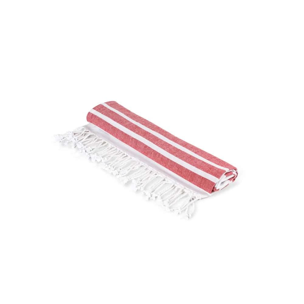 SARDENHA. Strandhandduk i bomull (70 % återvunnen) och polyester (30 % återvunnen) (180 g/m²)