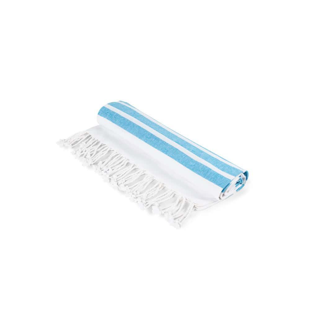 SARDENHA. Strandhandduk i bomull (70 % återvunnen) och polyester (30 % återvunnen) (180 g/m²)