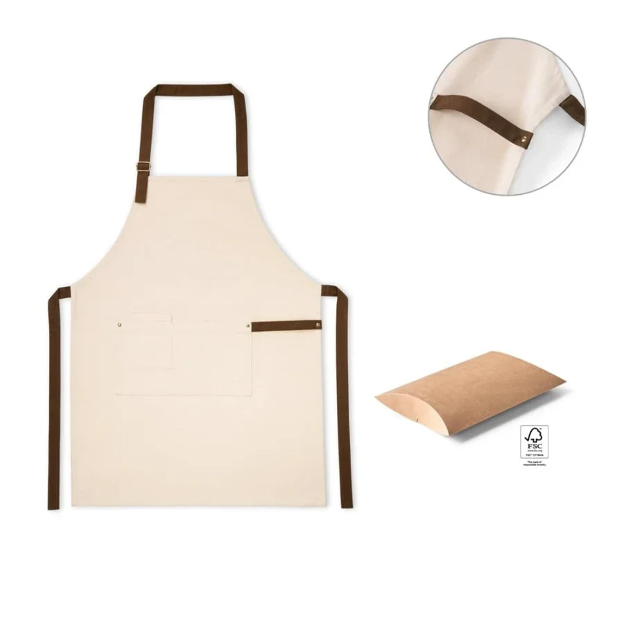 HOLM. Canvas förkläde i 100 % bomull (320 g/m²) med metalldetaljer