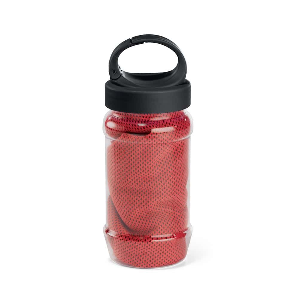 ARTX PLUS. Set med en PP- och PET-flaska och en sporthandduk av polyamid och polyester