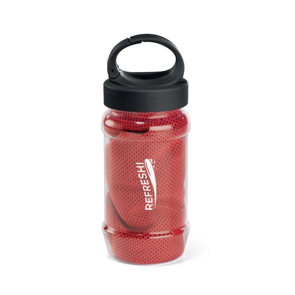 ARTX PLUS. Set med en PP- och PET-flaska och en sporthandduk av polyamid och polyester