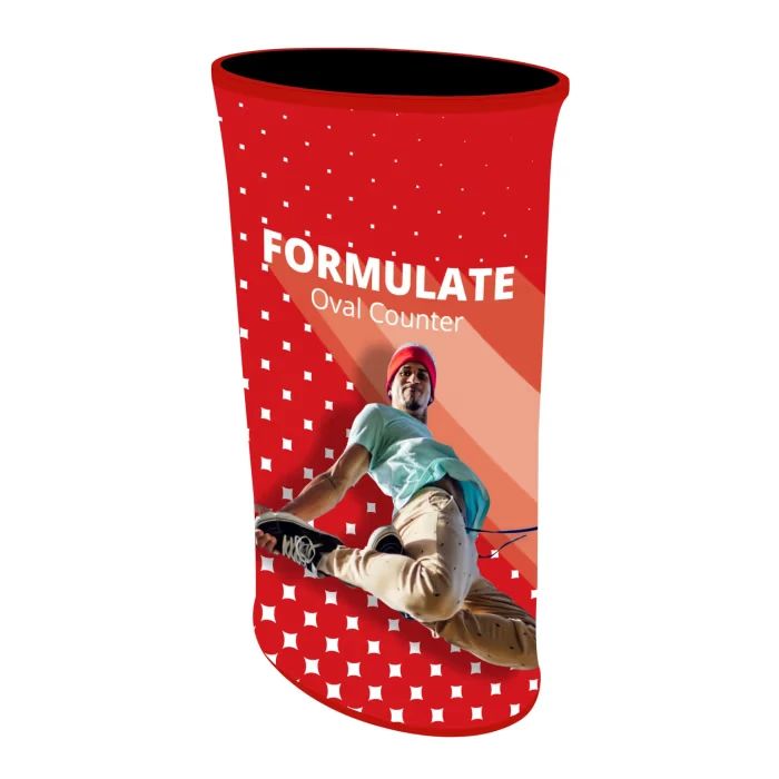 Formulate Oval Mässbord – profilreklam med tryck från ExpoTryck