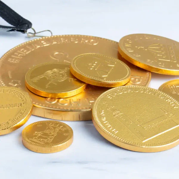 Chokladmedaljer med egen stämpel – profilreklam med tryck från ExpoTryck