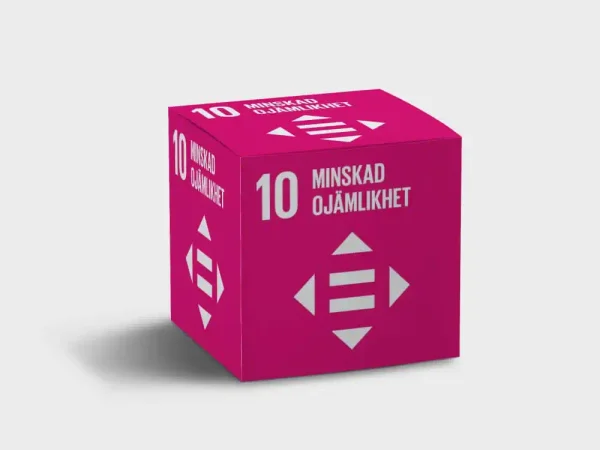 Globalt Mål 10 – Minskad ojämlikhet – profilreklam med tryck från ExpoTryck