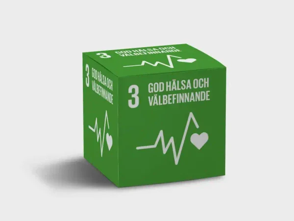 Globalt Mål 3 – God Hälsa och Välbefinnande – profilreklam med tryck från ExpoTryck