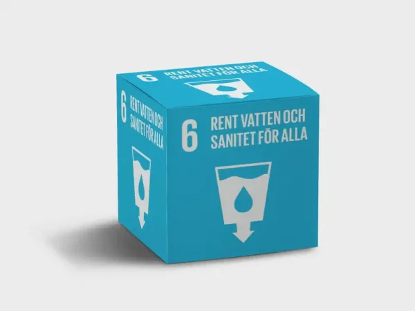Globalt Mål 6 – Rent vatten och sanitet för alla – profilreklam med tryck från ExpoTryck