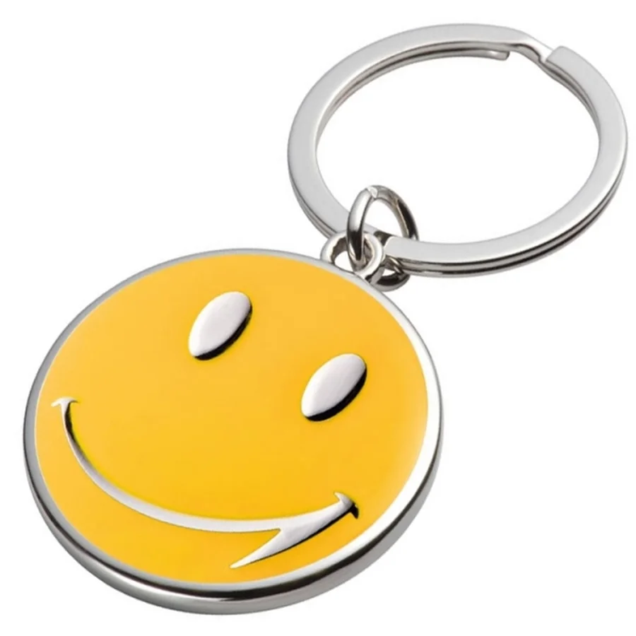 Metallnyckelring SMILE