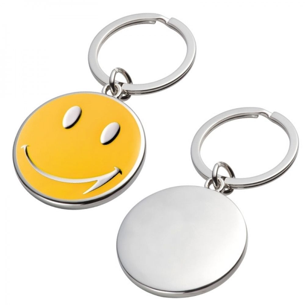 Metallnyckelring SMILE