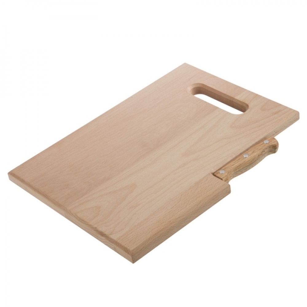 Trä köksbräda med en kniv LIZZANO