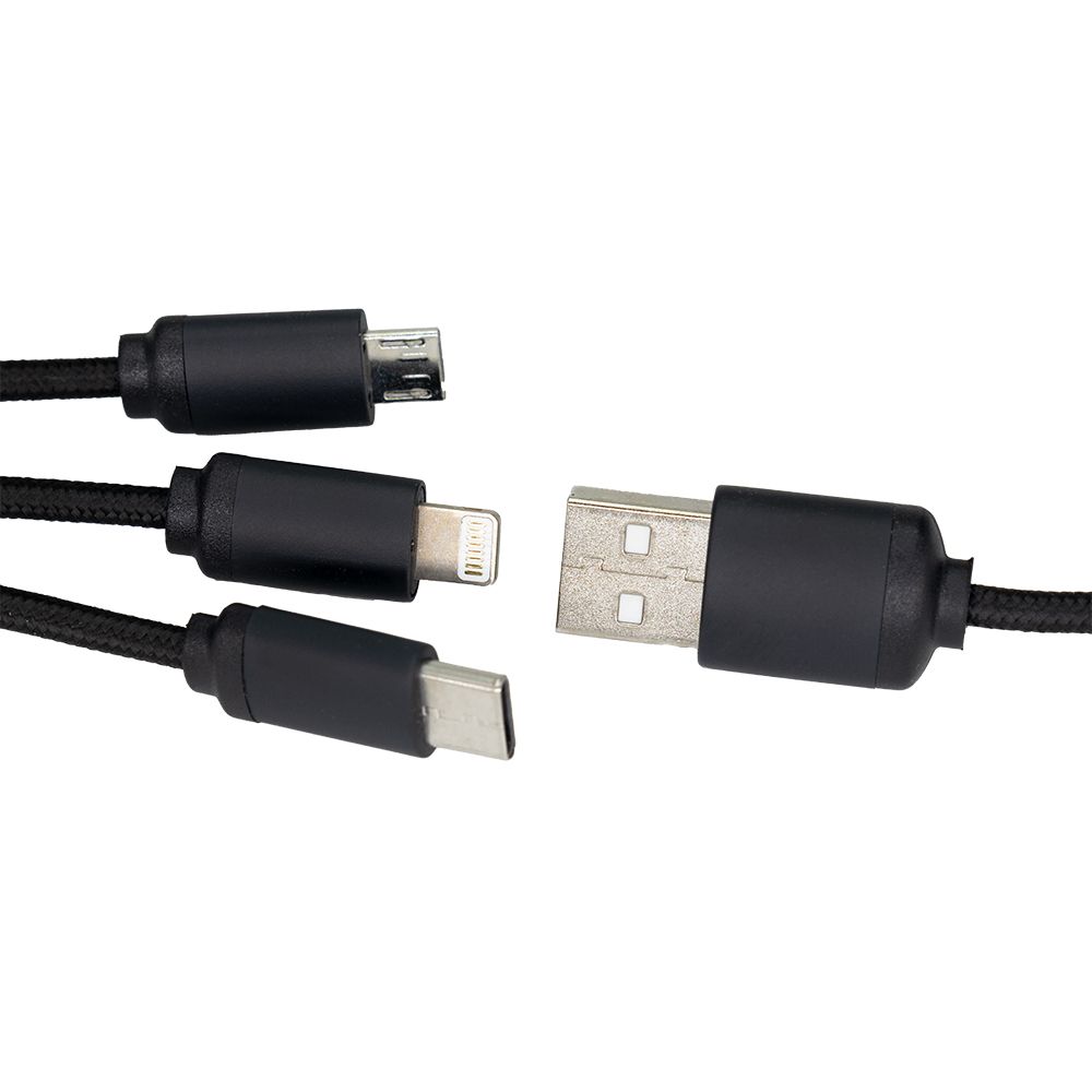 Lång 3-i-1-kabel med upplyst logo, W201TG