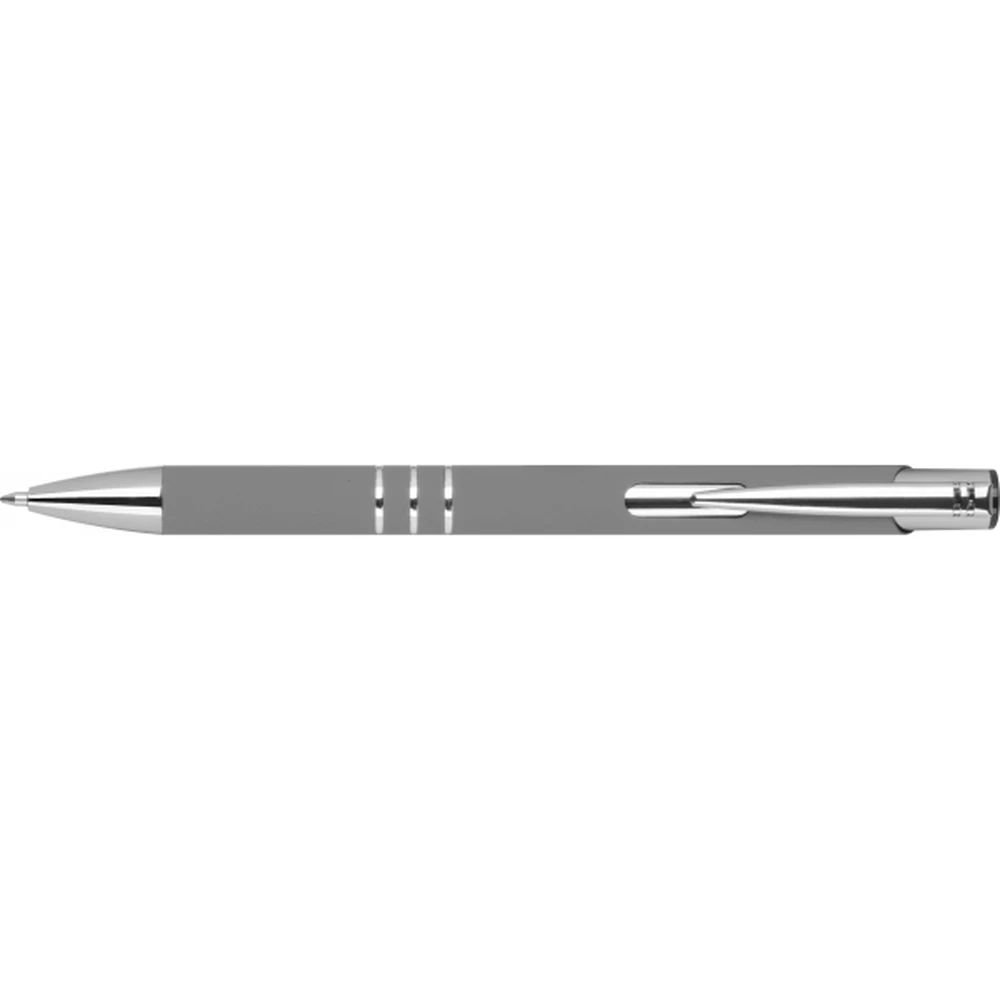 Återvunnen aluminium semi-gel soft touch penna DUNMORE