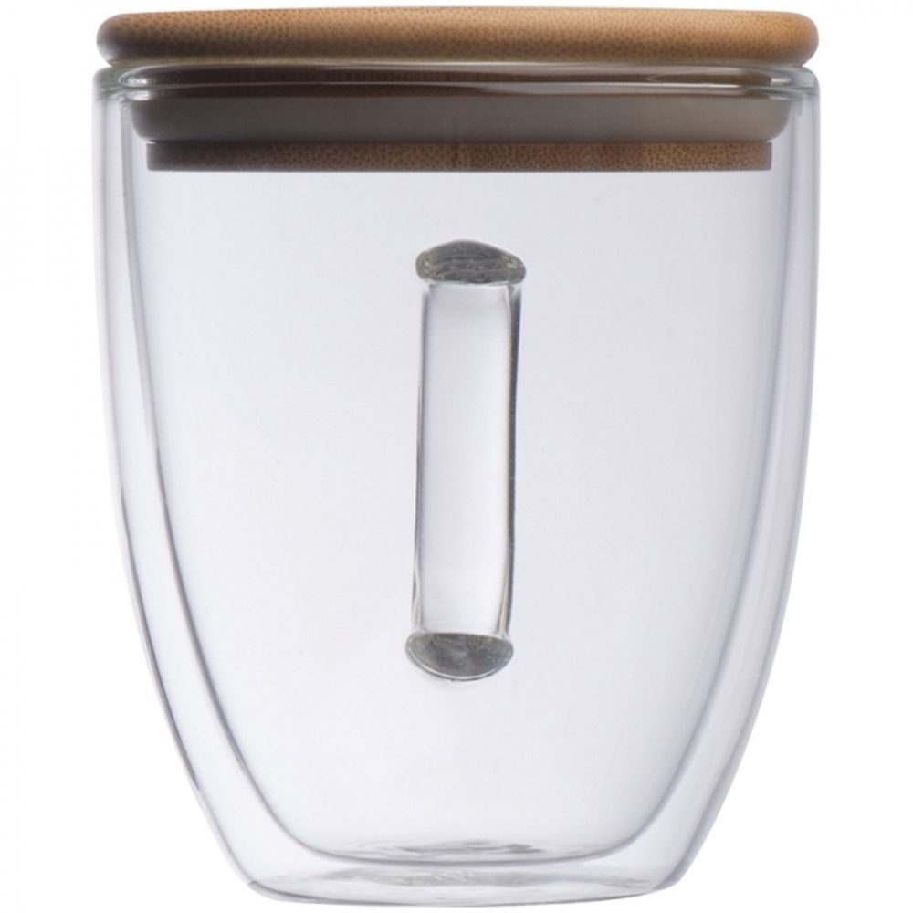 Glasmugg med lock GERTHE 350 ml