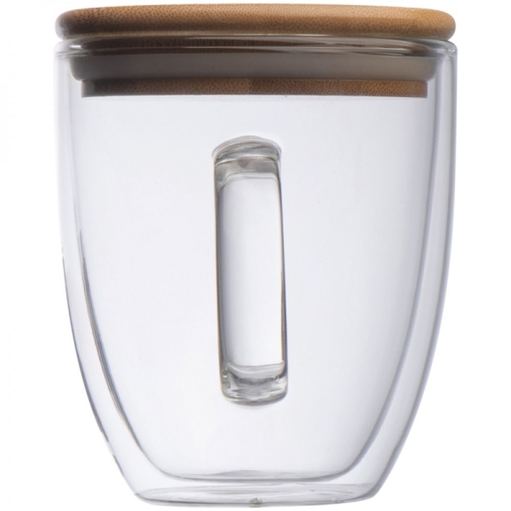 Glasmugg med lock GERTHE 350 ml