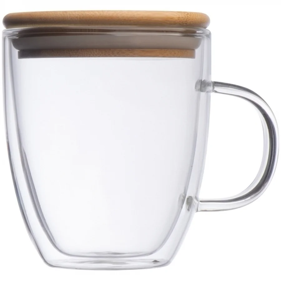 Glasmugg med lock GERTHE 350 ml