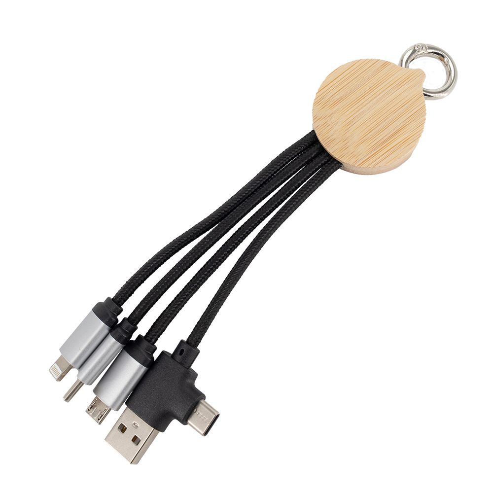 4w1 cable with illuminated logo LH-ZMU05