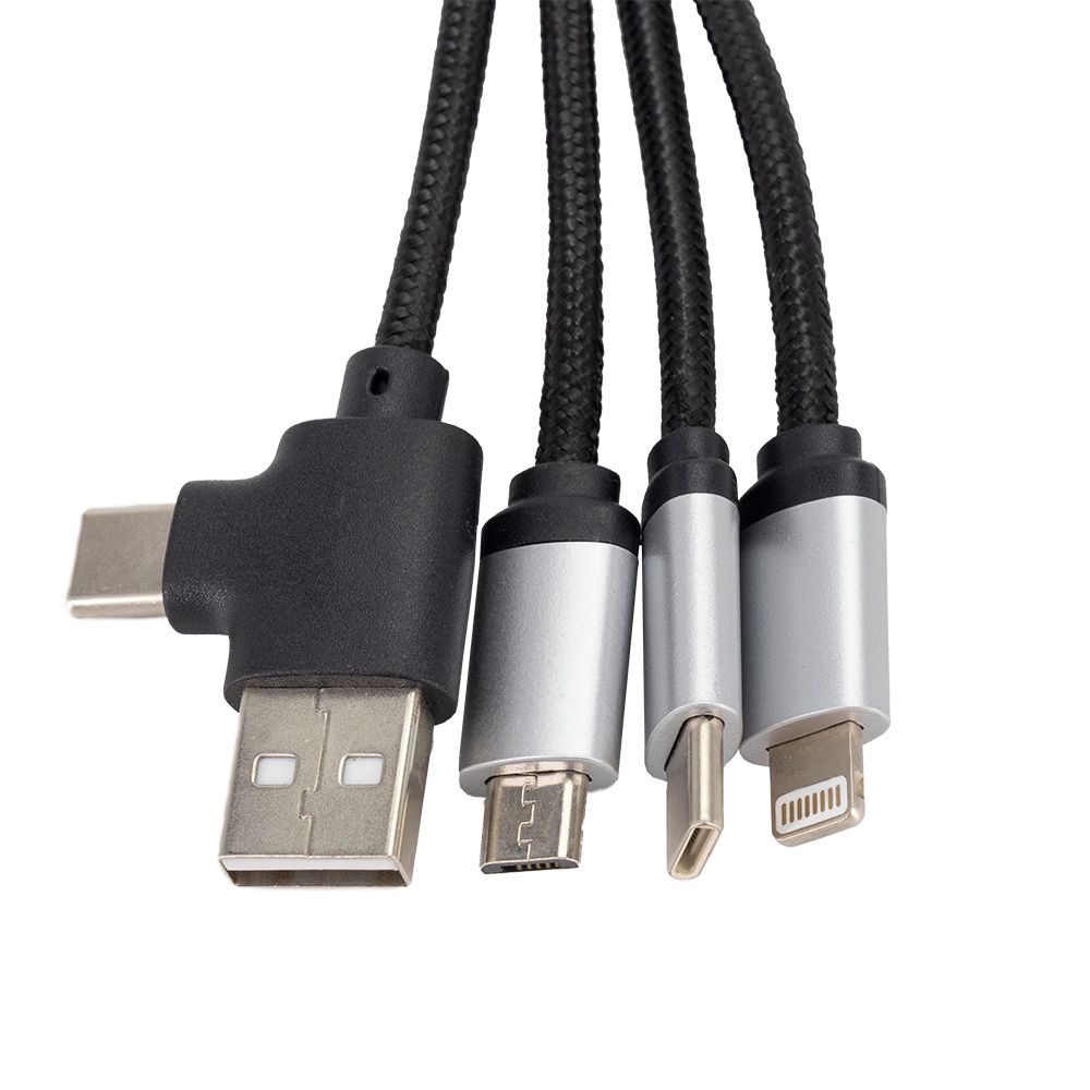 4w1 cable with illuminated logo LH-ZMU05