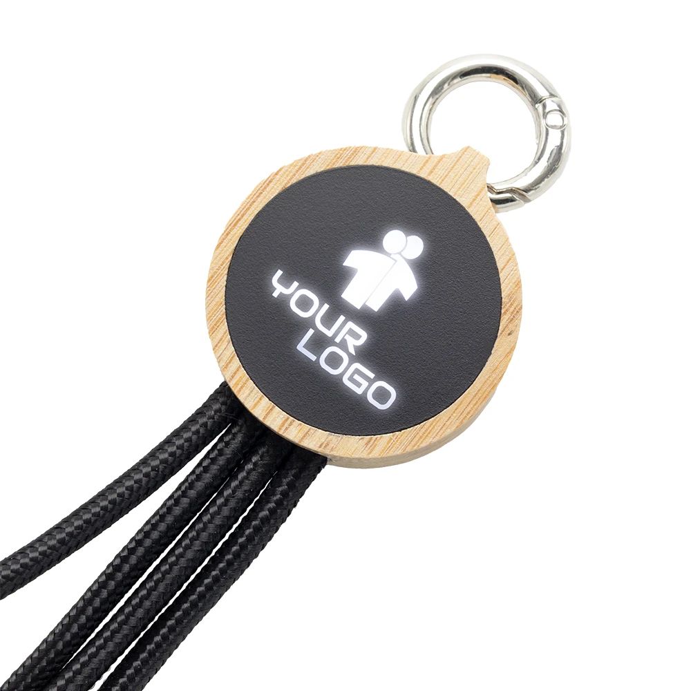 4w1 cable with illuminated logo LH-ZMU05