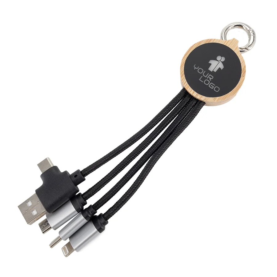 4w1 cable with illuminated logo LH-ZMU05