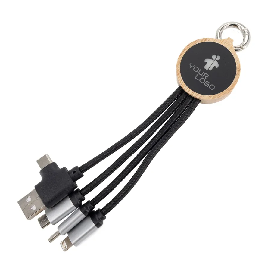 4w1 cable with illuminated logo LH-ZMU05