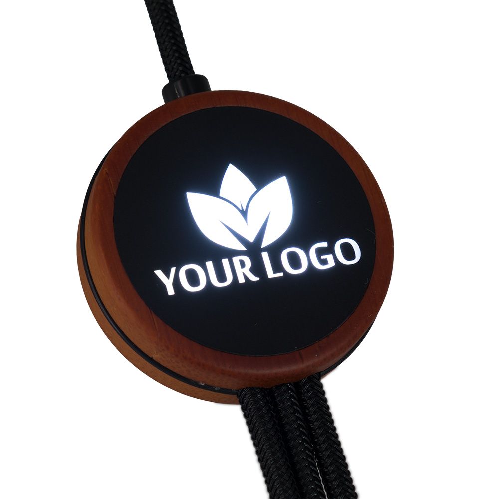 3-i-1-kabel med upplyst logotyp, LH-ZM04