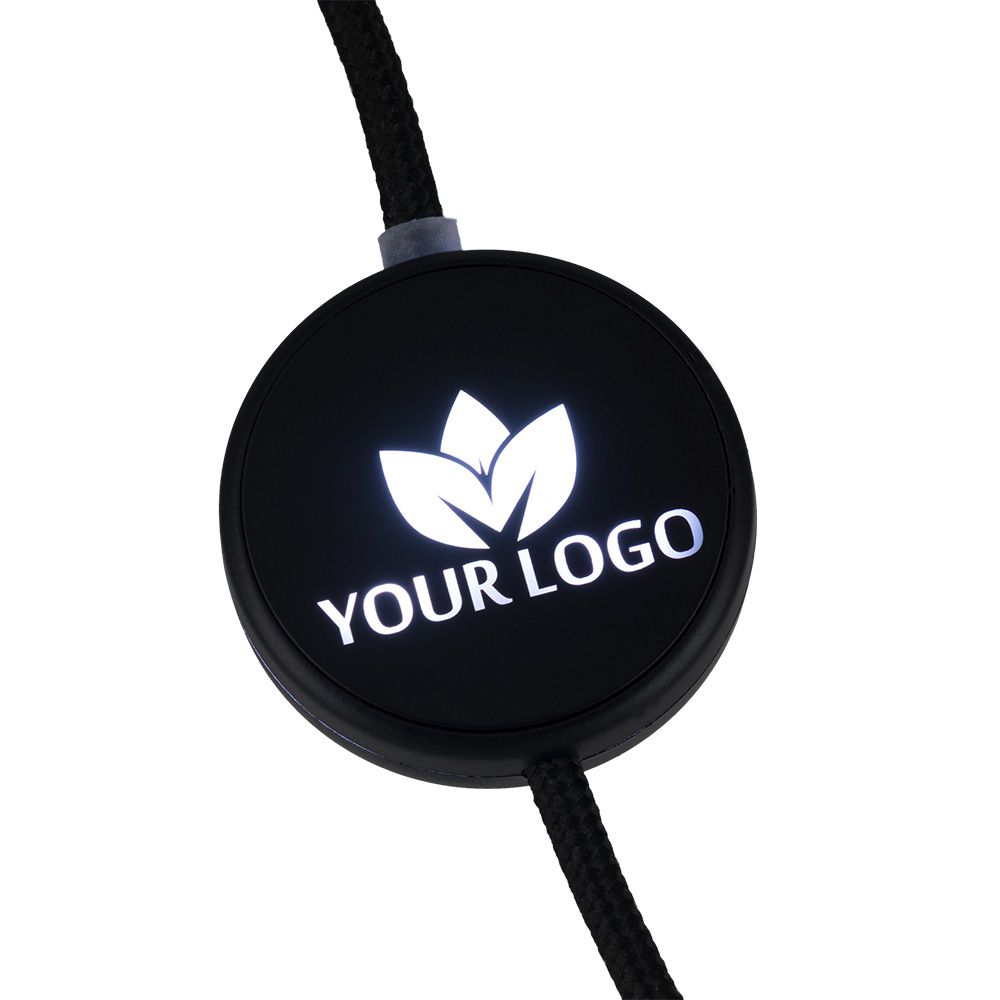 4-i-1-kabel med upplyst logotyp, LH-ZM02